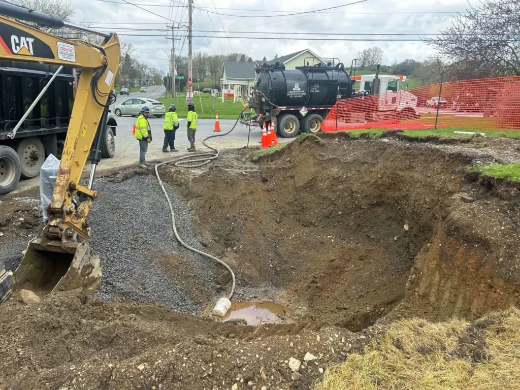 Miller Environmental Cleaning up a gasoline spill