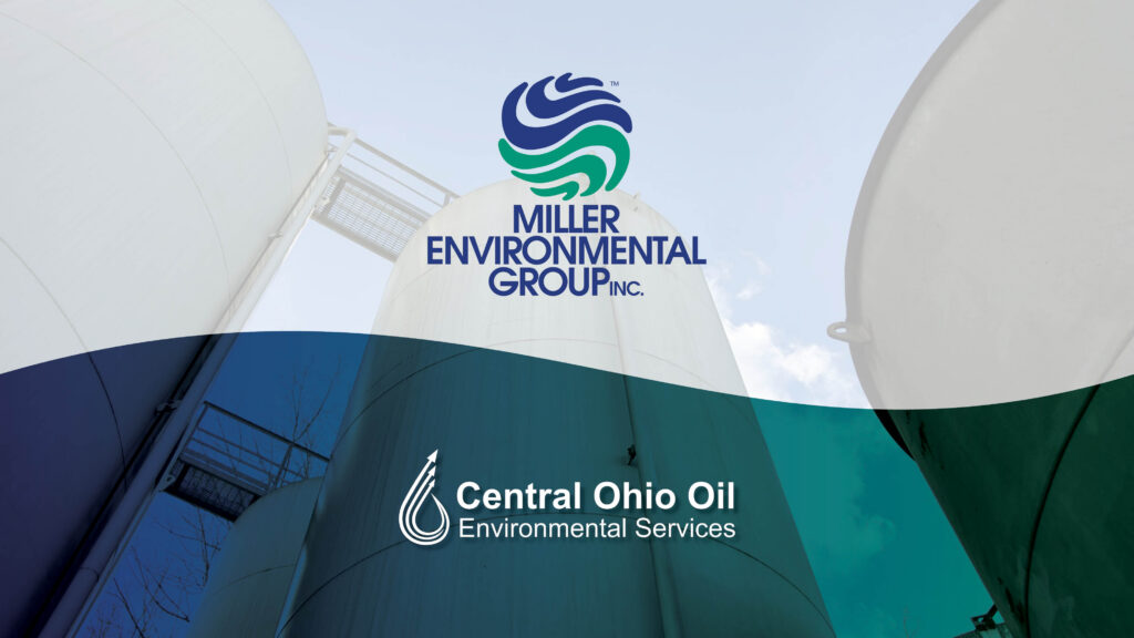 Graphic announcing Miller Environmental Group's acquisition of Central Ohio Oil